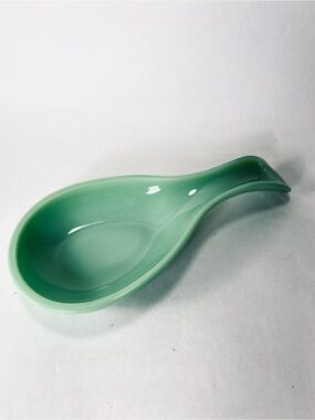 TableCraft Jadeite Green Glass Spoon Rest